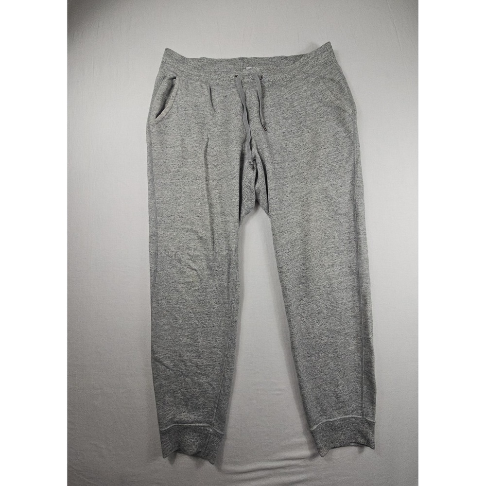 Uniqlo Mens Jogger Pants SZ XL Gray Pull On Stretch Waistband Drawstring‎ Pocket